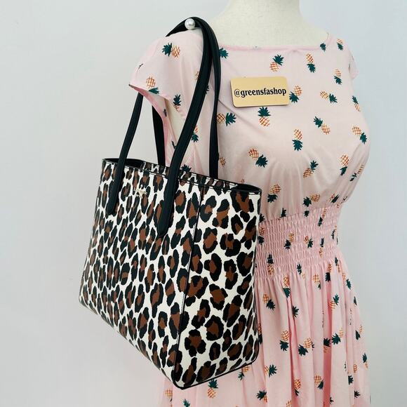 Kate Spade Purse Staci Spotted Animal Medium Tote Leopard - Picture 10 of 10